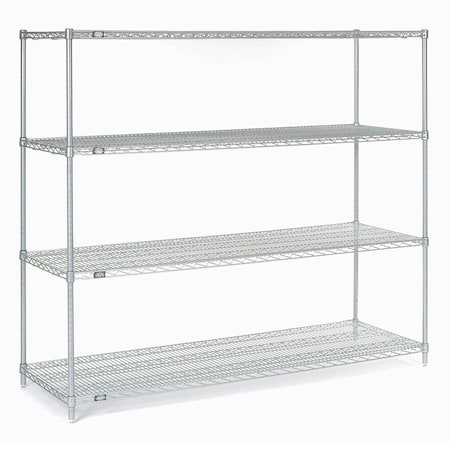Global Industrial Stainless Steel Wire Shelving, 72W x 24D x 86H 189528